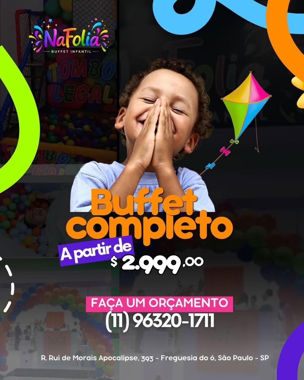 Banner promocional NaFolia Buffet Infantil